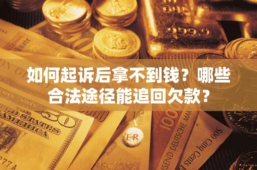 武汉如何起诉后拿不到钱？哪些合法途径能追回欠款？
