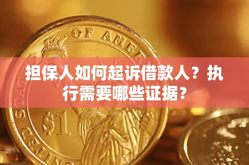 武汉担保人如何起诉借款人？执行需要哪些证据？