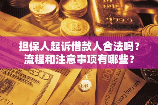 武汉担保人起诉借款人合法吗？流程和注意事项有哪些？