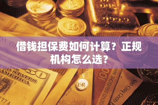 武汉借钱担保费如何计算？正规机构怎么选？