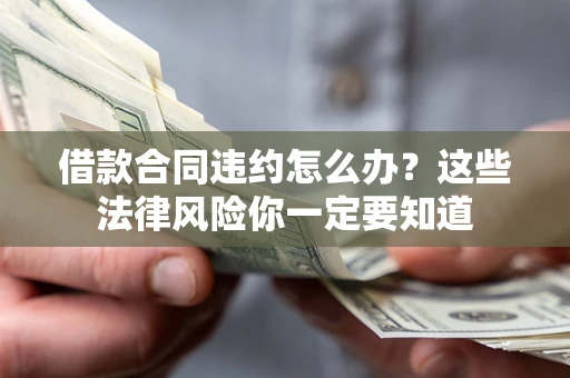 武汉借款合同违约怎么办？这些法律风险你一定要知道