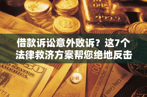 武汉借款诉讼意外败诉？这7个法律救济方案帮您绝地反击！