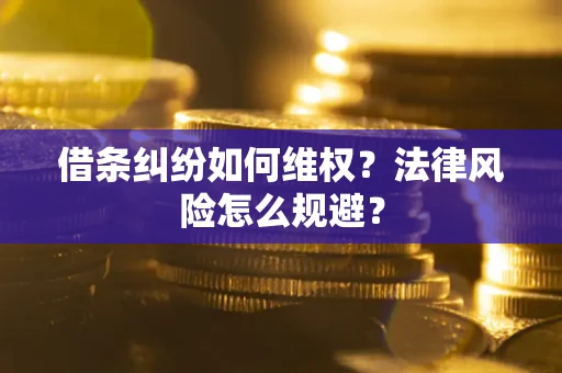 武汉借条纠纷如何维权？法律风险怎么规避？