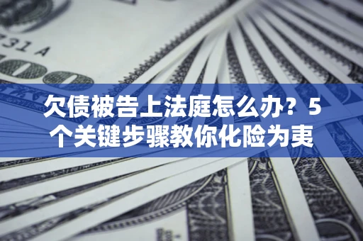 武汉欠债被告上法庭怎么办？5个关键步骤教你化险为夷